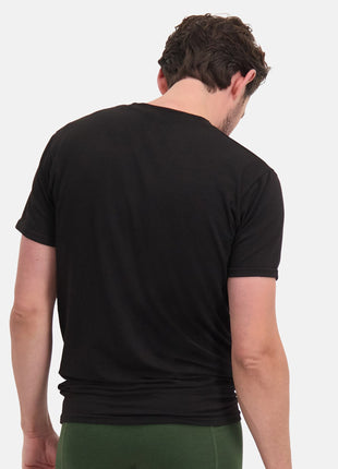 Bamboo Basics t-shirt ronde hals 2 pack knitted r-neck t-shirt black heren RUBEN-004 Bamboo Basics t-shirt col rond lot de 2 knitted r-neck t-shirt black hommes