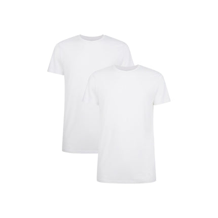 Bamboo Basics t-shirt ronde hals 2 pack knitted r-neck t-shirt optical white heren RUBEN-002 Bamboo Basics t-shirt col rond lot de 2 knitted r-neck t-shirt optical white hommes