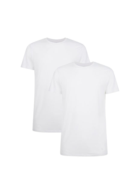 Bamboo Basics t-shirt ronde hals 2 pack knitted r-neck t-shirt optical white heren RUBEN-002 Bamboo Basics t-shirt col rond lot de 2 knitted r-neck t-shirt optical white hommes