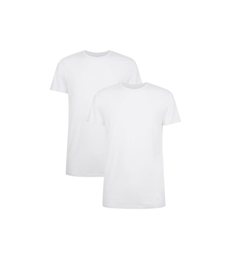 Bamboo Basics t-shirt ronde hals 2 pack knitted r-neck t-shirt optical white heren RUBEN-002 Bamboo Basics t-shirt col rond lot de 2 knitted r-neck t-shirt optical white hommes