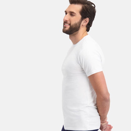 Bamboo Basics t-shirt ronde hals 2 pack knitted r-neck t-shirt optical white heren RUBEN-002 Bamboo Basics t-shirt col rond lot de 2 knitted r-neck t-shirt optical white hommes