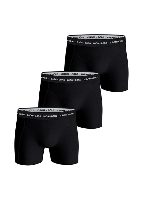 Björn Borg short 3 pack cotton stretch boxer black heren 10004232-MP001 Björn Borg boxer lot de 3 cotton stretch boxer black hommes
