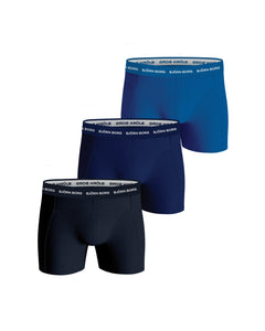 Björn Borg short 3 pack cotton stretch boxer navy blue / dark blue / blue heren 10004232-MP003 Björn Borg boxer lot de 3 cotton stretch boxer navy blue / dark blue / blue hommes
