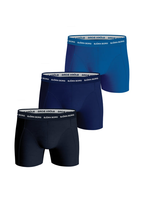 Björn Borg short 3 pack cotton stretch boxer navy blue / dark blue / blue heren 10004232-MP003 Björn Borg boxer lot de 3 cotton stretch boxer navy blue / dark blue / blue hommes

