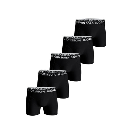 Björn Borg short 5 pack cotton stretch boxer black heren 10004237-MP001 Björn Borg boxer lot de 5 cotton stretch boxer black hommes
