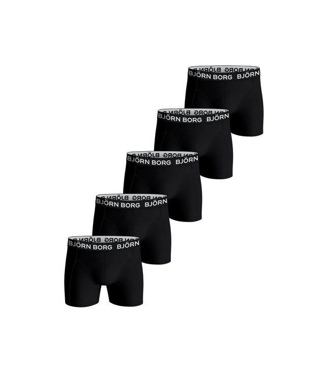 Björn Borg short 5 pack cotton stretch boxer black heren 10004237-MP001 Björn Borg boxer lot de 5 cotton stretch boxer black hommes
