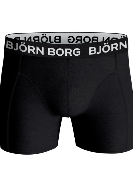 Björn Borg short 5 pack cotton stretch boxer black heren 10004237-MP001 Björn Borg boxer lot de 5 cotton stretch boxer black hommes
