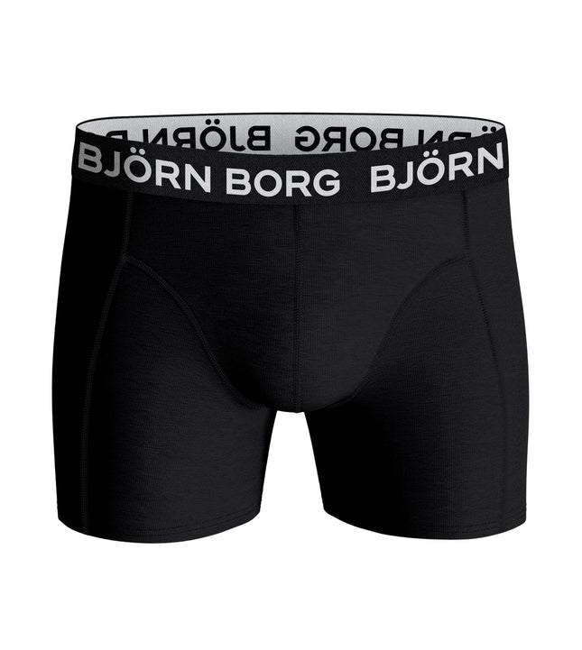 Björn Borg short 5 pack cotton stretch boxer black heren 10004237-MP001 Björn Borg boxer lot de 5 cotton stretch boxer black hommes
