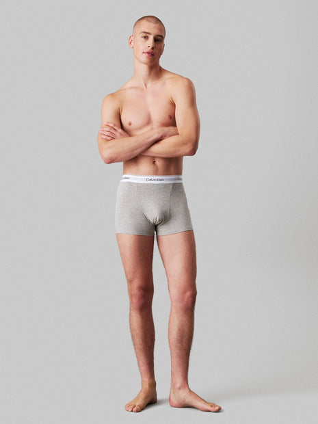 Calvin Klein short 3 pack icon cotton stretch relaxed fit trunks black grey white heren