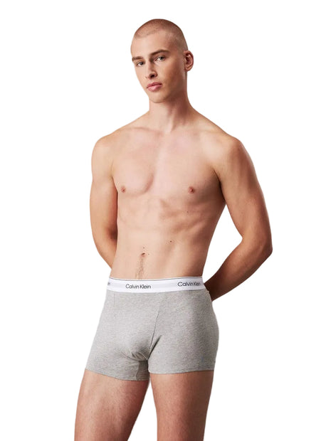 Calvin Klein short 3 pack icon cotton stretch relaxed fit trunks black grey white heren