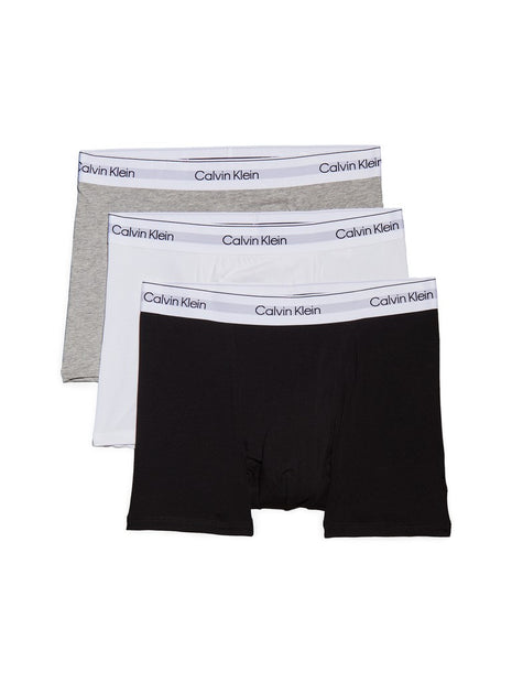 Calvin Klein short 3 pack icon cotton stretch relaxed fit trunks black grey white heren