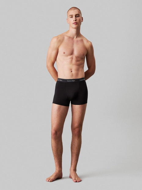 Calvin Klein short 3 pack icon cotton stretch relaxed fit trunks black heren