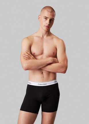 Calvin Klein short 3 pack icon cotton stretch relaxed fit trunks black heren
