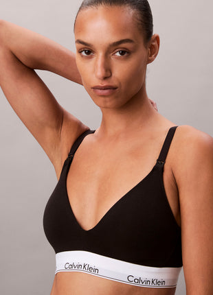 Calvin Klein bh topje modern cotton lightly lined triangle maternity bra black dames