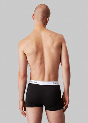 Calvin Klein boxer lot de 3 icon cotton stretch relaxed fit trunks noir, glacier, blue bell hommes
