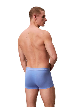 Calvin Klein short 3 pack icon cotton stretch low rise trunks black / glacier / blue bell heren