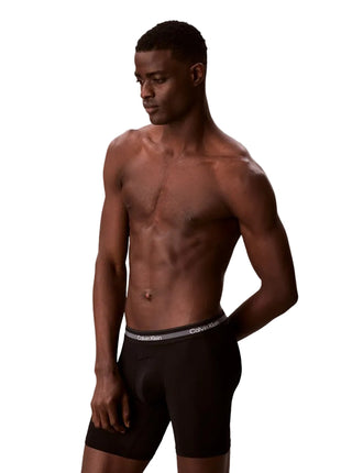 Calvin Klein short 3 pack icon active mesh boxer briefs long black heren
