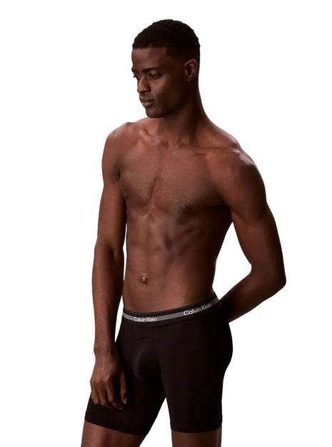 Calvin Klein short 3 pack icon active mesh boxer briefs long black heren