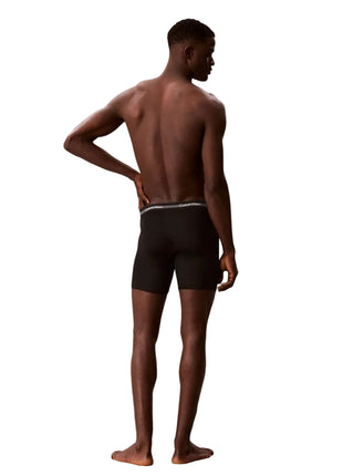 Calvin Klein short 3 pack icon active mesh boxer briefs long black heren