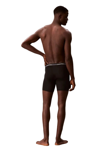 Calvin Klein short 3 pack icon active mesh boxer briefs long black heren