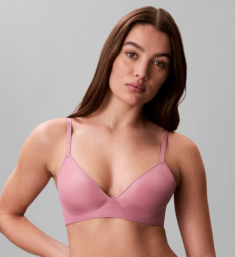Calvin Klein bra top icon cotton modal lift bralette soft mauve women