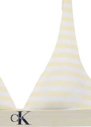 Calvin Klein bh topje ck graphic lightly lined triangle bra cent stripe anise flower dames LV00QF8703-6WC Calvin Klein brassière ck graphic lightly lined triangle bra cent stripe anise flower femmes