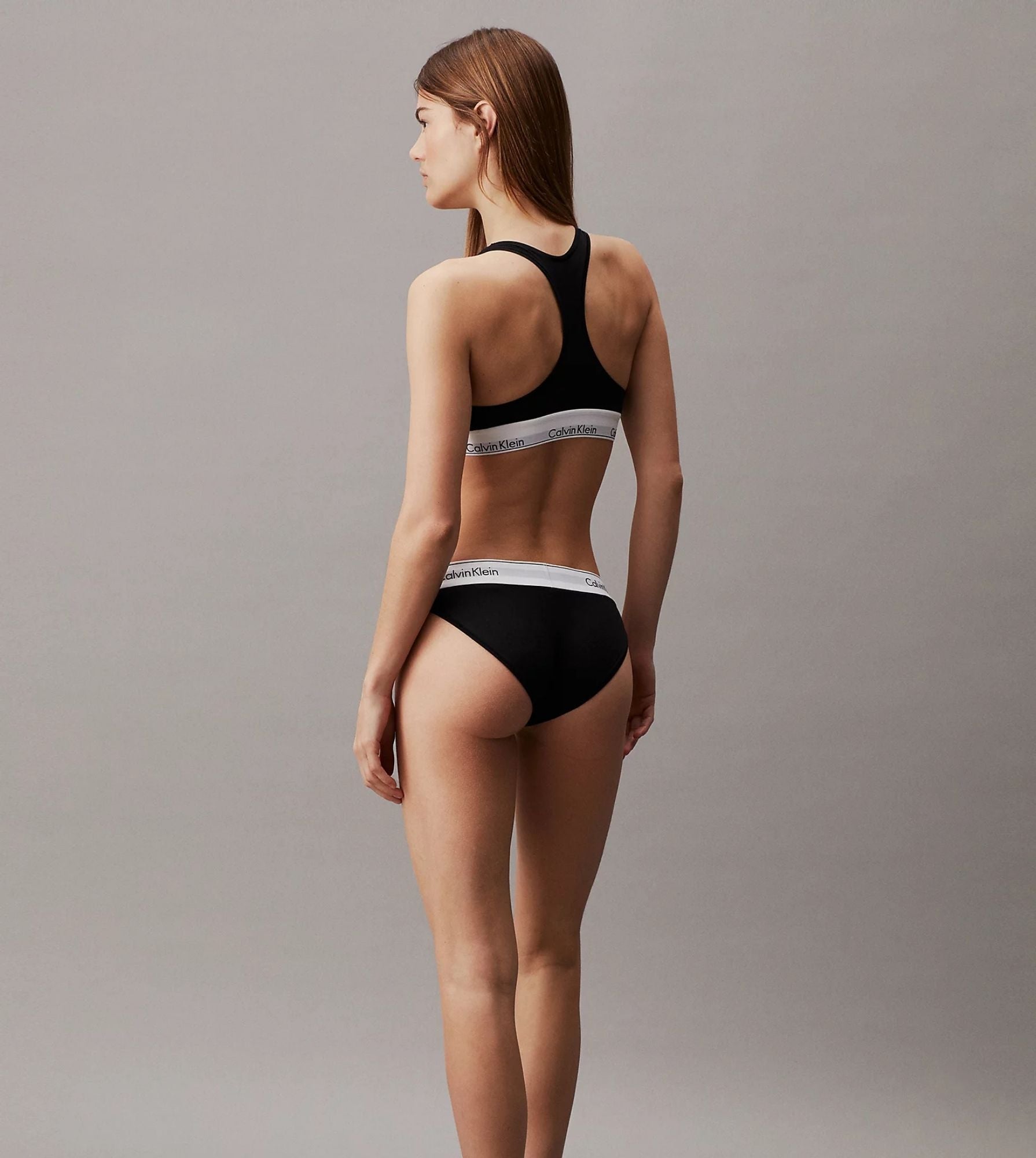 Calvin Klein bra top icon cotton modal unlined bralette black