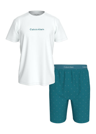 Calvin Klein pyjama korte broek icon cotton stretch short set driftwood heren LV00NM2900-3IM Calvin Klein pyjama pantalon court icon cotton stretch short set driftwood hommes