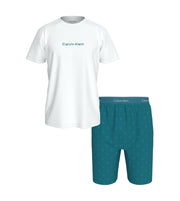 Calvin Klein pyjama pantalon court icon cotton stretch short set driftwood hommes