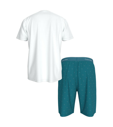 Calvin Klein pyjama korte broek icon cotton stretch short set driftwood heren LV00NM2900-3IM Calvin Klein pyjama pantalon court icon cotton stretch short set driftwood hommes