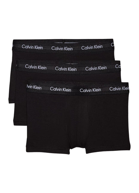 Calvin Klein short 3 pack cotton stretch low rise trunks black heren 0000U2664G-XWB Calvin Klein boxer 3 pack cotton stretch low rise trunks black hommes