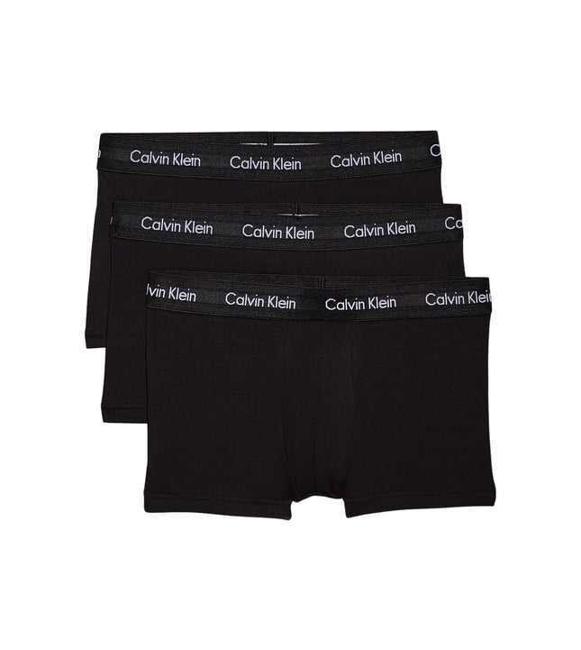 Calvin Klein short 3 pack cotton stretch low rise trunks black heren 0000U2664G-XWB Calvin Klein boxer 3 pack cotton stretch low rise trunks black hommes