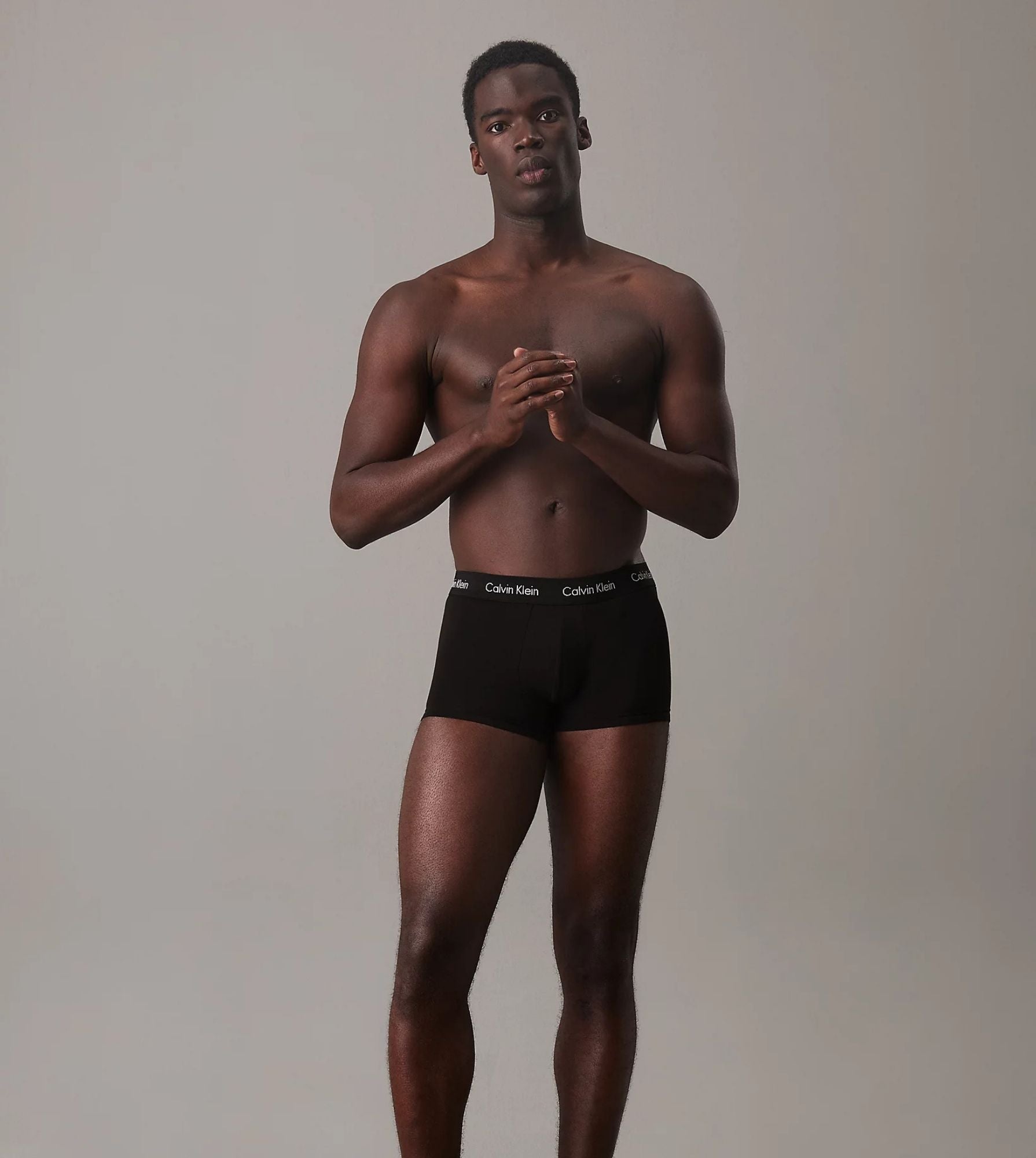 Calvin Klein shorts pack cotton stretch low rise trunks black