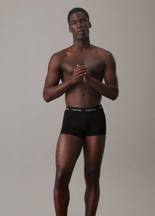 Calvin Klein short 3 pack cotton stretch low rise trunks black heren 0000U2664G-XWB Calvin Klein boxer 3 pack cotton stretch low rise trunks black hommes