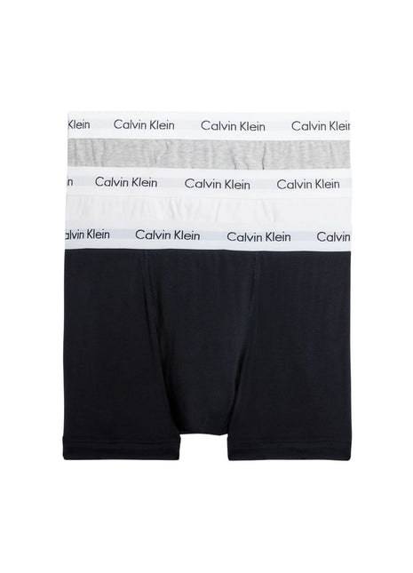 Calvin Klein short 3 pack cotton stretch trunks black / grey heather / white heren 0000U2662G-998 Calvin Klein boxer 3 pack cotton stretch trunks black / grey heather / white hommes