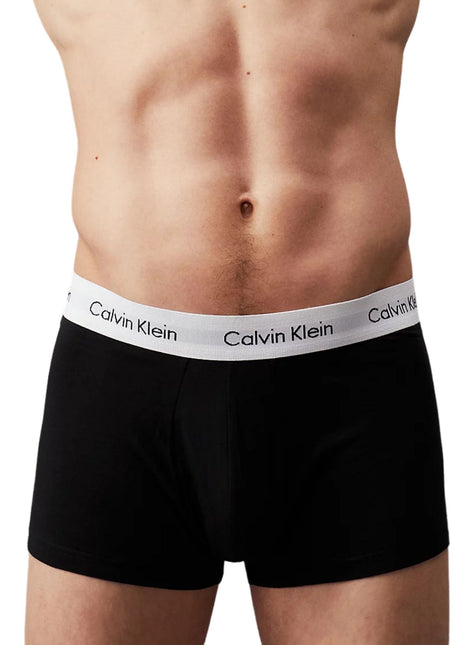 Calvin Klein short 3 pack cotton stretch trunks black / grey heather / white heren 0000U2662G-998 Calvin Klein boxer 3 pack cotton stretch trunks black / grey heather / white hommes