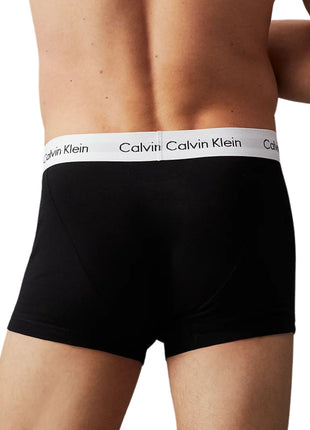 Calvin Klein short 3 pack cotton stretch trunks black / grey heather / white heren 0000U2662G-998 Calvin Klein boxer 3 pack cotton stretch trunks black / grey heather / white hommes