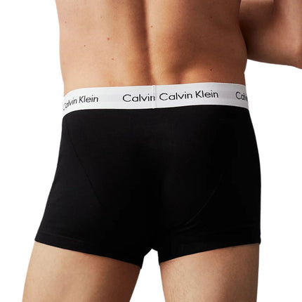Calvin Klein short 3 pack cotton stretch trunks black / grey heather / white heren 0000U2662G-998 Calvin Klein boxer 3 pack cotton stretch trunks black / grey heather / white hommes