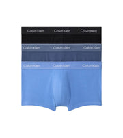 Calvin Klein short 3 pack icon cotton stretch trunks black / glacier / blue bell heren