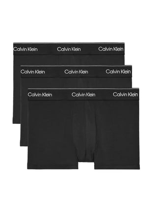Calvin Klein short 3 pack icon cotton stretch trunks black heren LV00NB4392-TM6 Calvin Klein boxer lot de 3 icon cotton stretch trunks black hommes