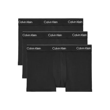 Calvin Klein short 3 pack icon cotton stretch trunks black heren LV00NB4392-TM6 Calvin Klein boxer lot de 3 icon cotton stretch trunks black hommes