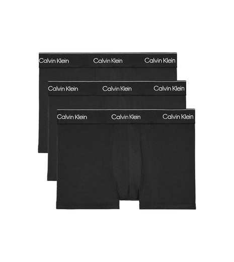 Calvin Klein short 3 pack icon cotton stretch trunks black heren LV00NB4392-TM6 Calvin Klein boxer lot de 3 icon cotton stretch trunks black hommes