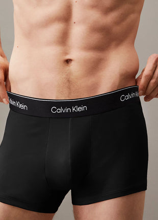 Calvin Klein short 3 pack icon cotton stretch trunks black heren LV00NB4392-TM6 Calvin Klein boxer lot de 3 icon cotton stretch trunks black hommes