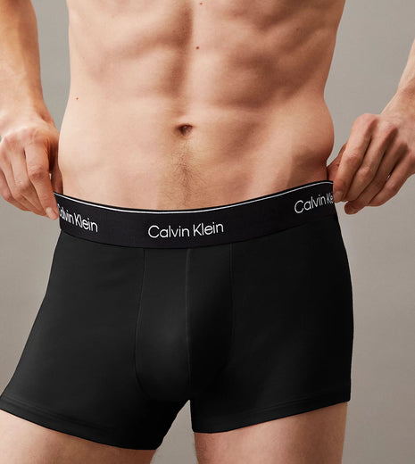 Calvin Klein short 3 pack icon cotton stretch trunks black heren LV00NB4392-TM6 Calvin Klein boxer lot de 3 icon cotton stretch trunks black hommes