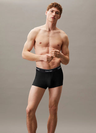 Calvin Klein short 3 pack icon cotton stretch trunks black heren LV00NB4392-TM6 Calvin Klein boxer lot de 3 icon cotton stretch trunks black hommes