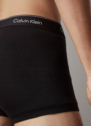 Calvin Klein short 3 pack icon cotton stretch trunks black heren LV00NB4392-TM6 Calvin Klein boxer lot de 3 icon cotton stretch trunks black hommes