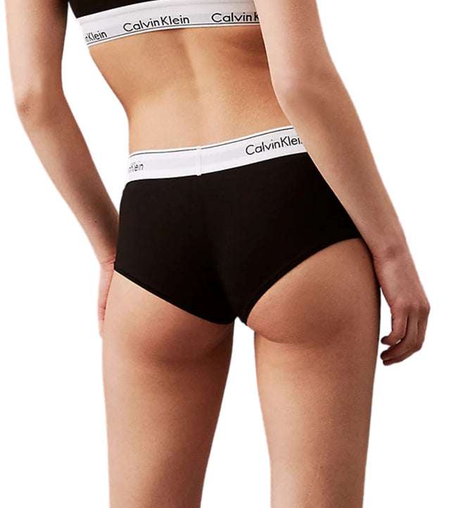 Calvin Klein short modern cotton high waisted boxers black dames 0000F3788E-001 Calvin Klein shorty modern cotton high waisted boxers black femmes