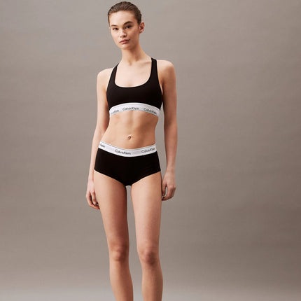 Calvin Klein short modern cotton high waisted boxers black dames 0000F3788E-001 Calvin Klein shorty modern cotton high waisted boxers black femmes