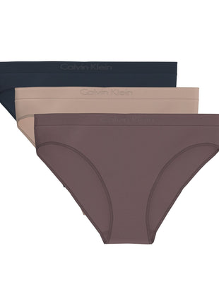 Calvin Klein slip 3 pack bonded flex seamless bikini briefs shoreline / cedar / sparrow dames LV00QD5212-3EQ Calvin Klein slip lot de 3 bonded flex seamless bikini briefs shoreline / cedar / sparrow femmes