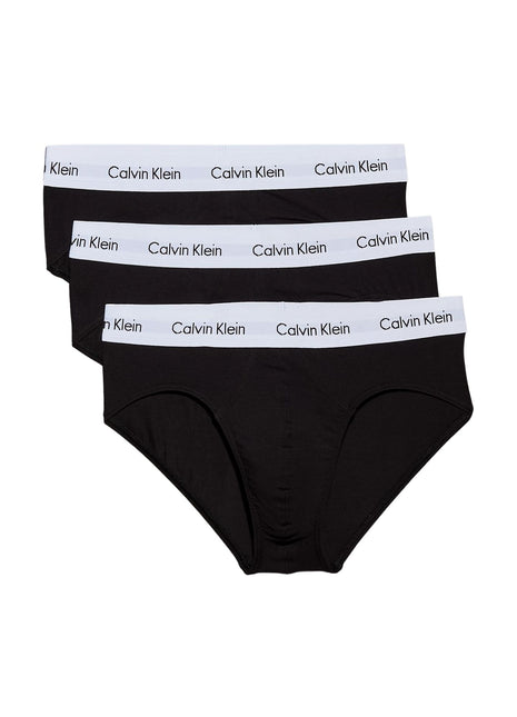 Calvin Klein slip 3 pack cotton stretch hip briefs black heren 0000U2661G-001 Calvin Klein slip 3 pack cotton stretch hip briefs black hommes